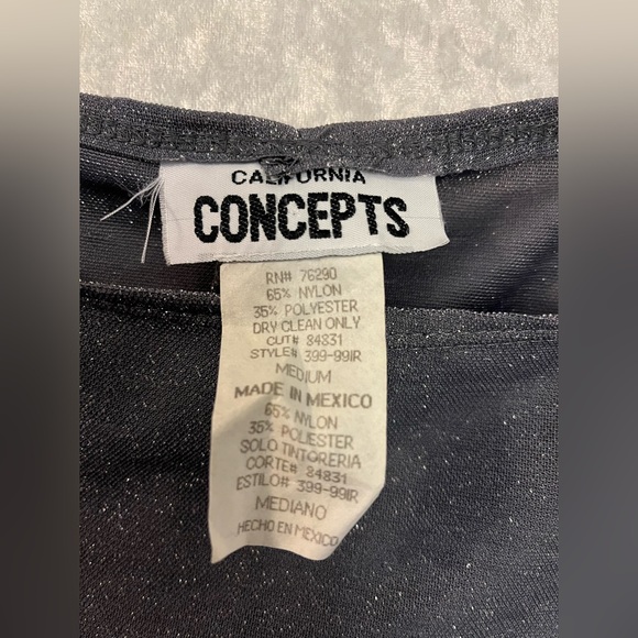 Cocktail Dress, gray w/ silver threads - Picture 3 of 5